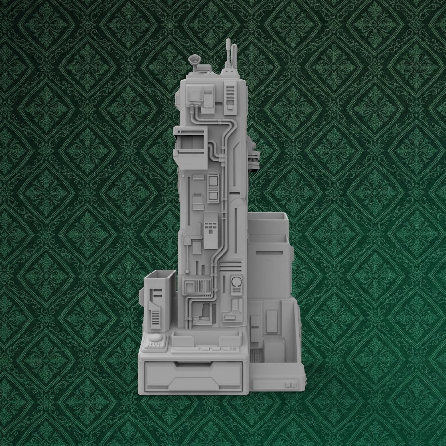 Sci-Fi Tower Desk Organizer 2 keyshot8.925