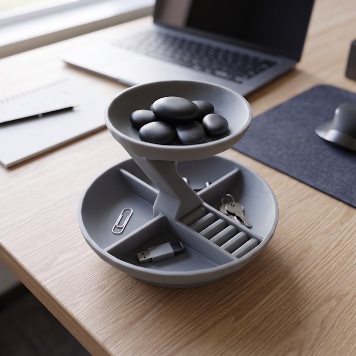 Modern 2-Tier Desk Organizer 1 key 15