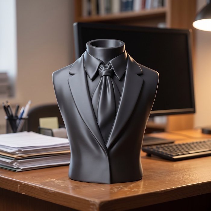 Corporate Suit Bust Desk Organizer 1 key 4