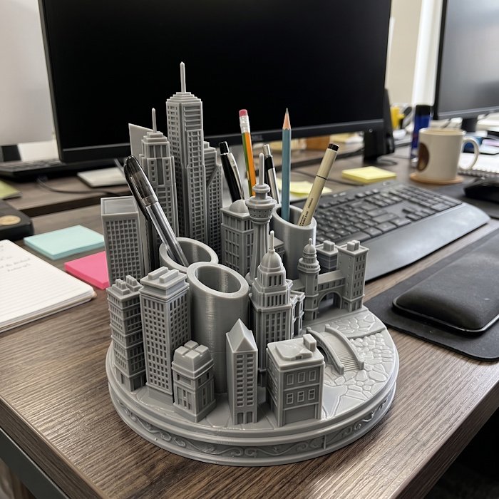 Miniature City Pen Holder 1 key 44
