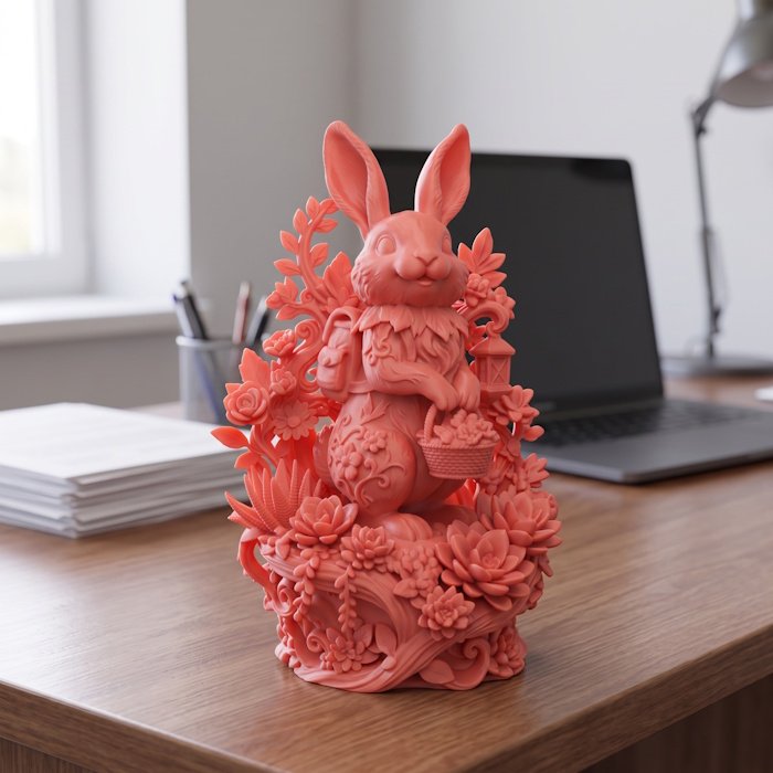 Garden Bunny Statue 1 key 5