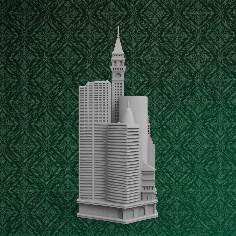 Architectural City Pen Holder 3 keyshot8.1428
