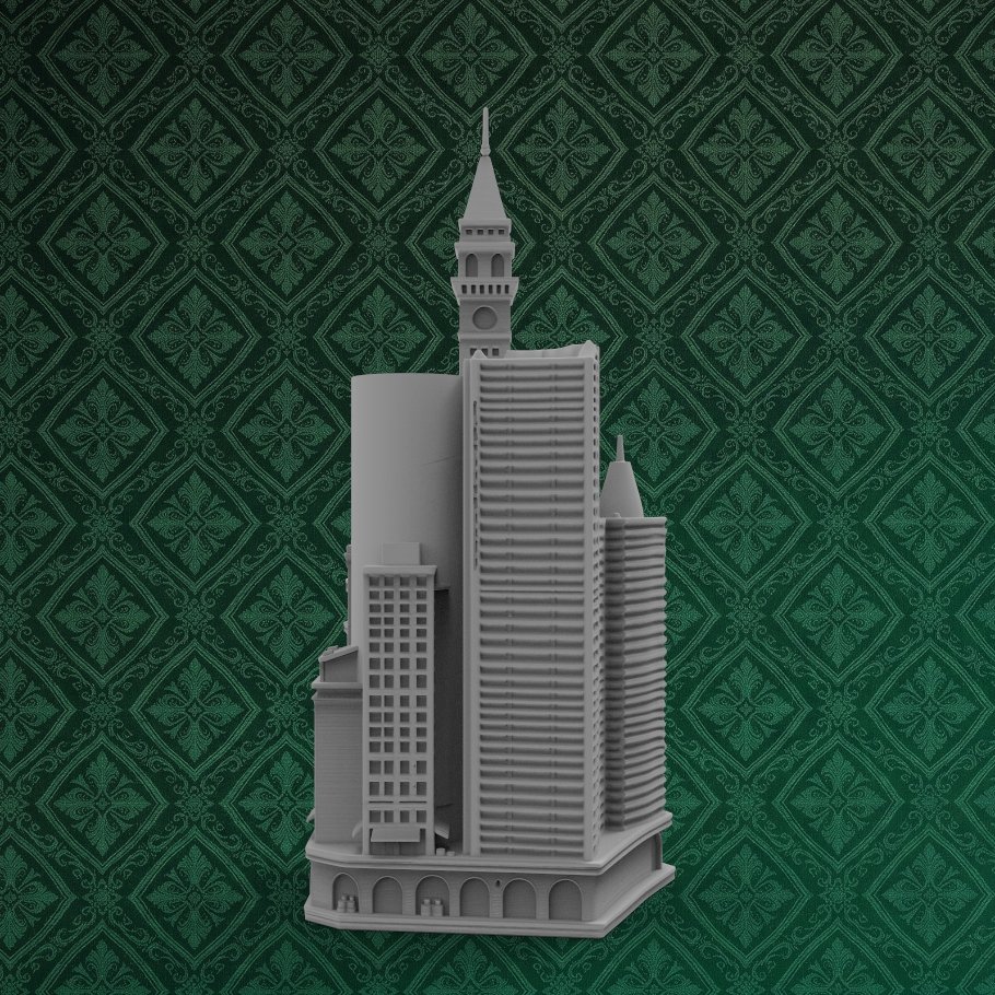 Architectural City Pen Holder 5 keyshot8.1430