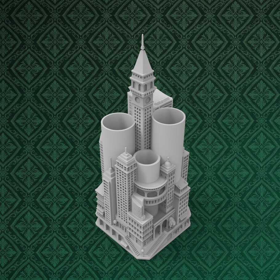 Architectural City Pen Holder 7 keyshot8.1432