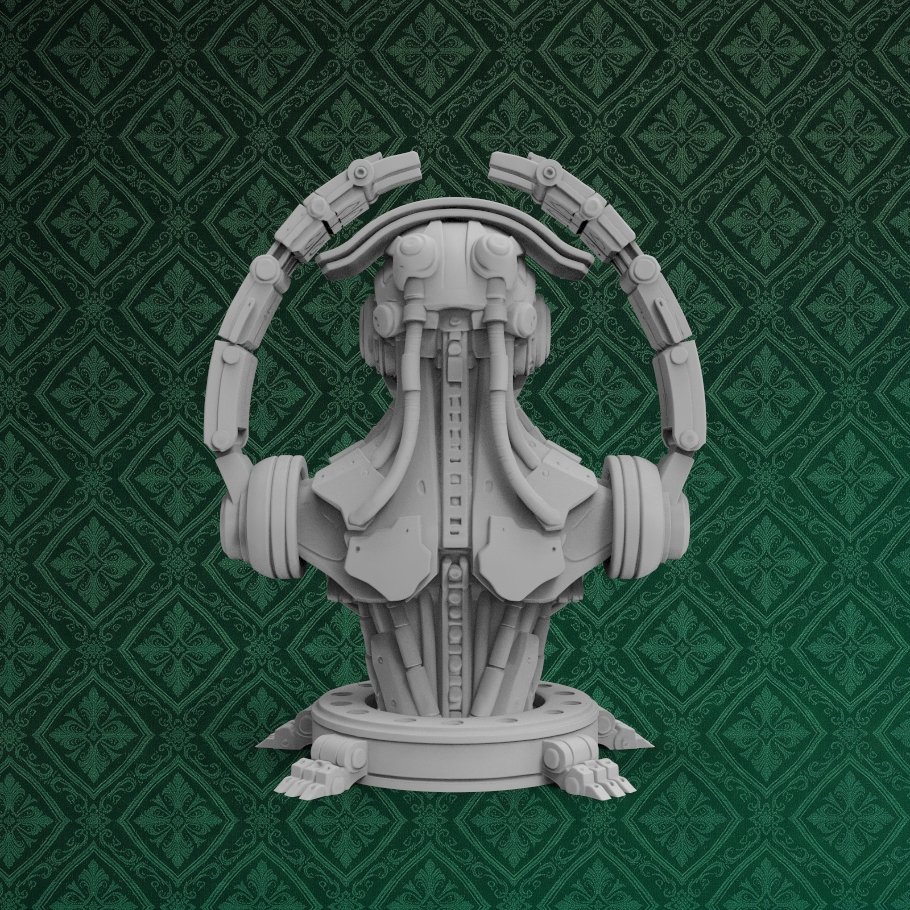 Sci-Fi Cyborg Headphone Stand 4 keyshot8.1524