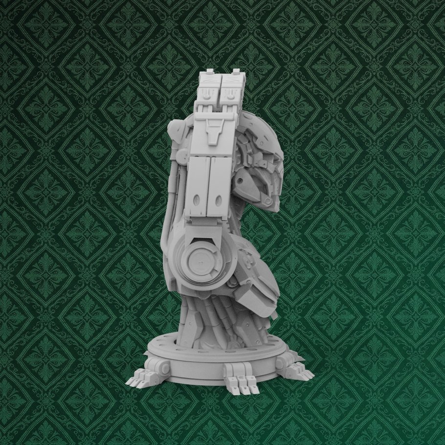 Sci-Fi Cyborg Headphone Stand 5 keyshot8.1525