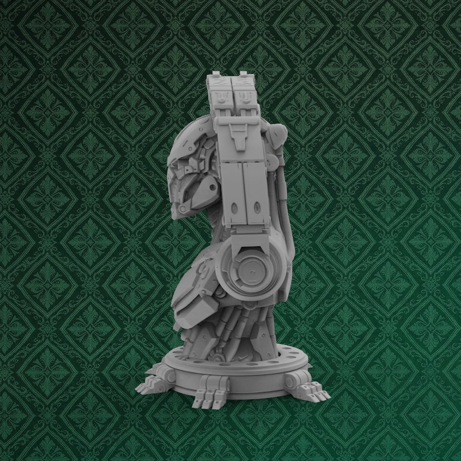 Sci-Fi Cyborg Headphone Stand 6 keyshot8.1526