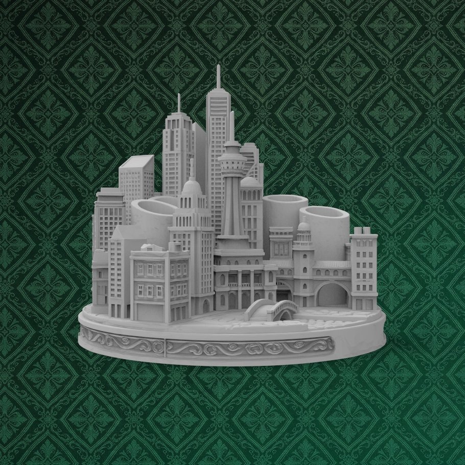 Miniature City Pen Holder 2 keyshot8.222