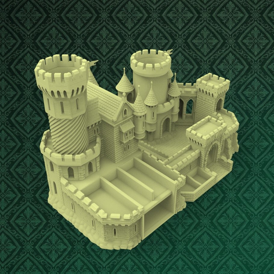 Fantasy Castle Desk Organizer 7 keyshot8.261