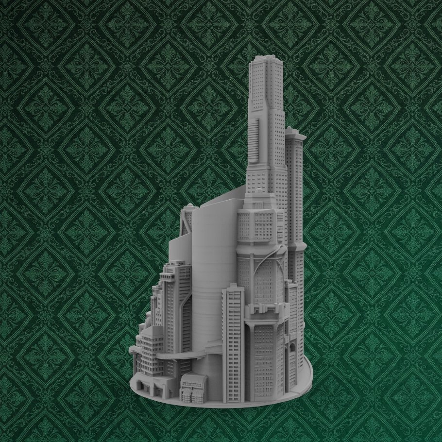 Futuristic Cityscape Office Organizer 5 keyshot8.341