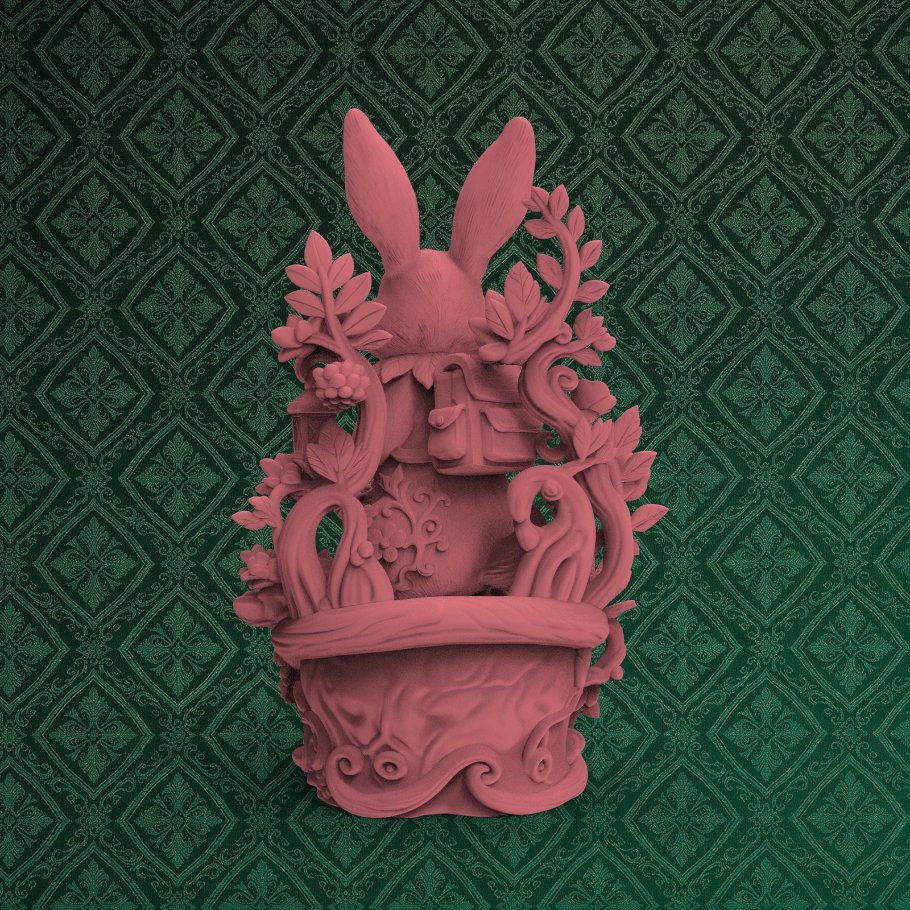 Garden Bunny Statue 3 keyshot8.494