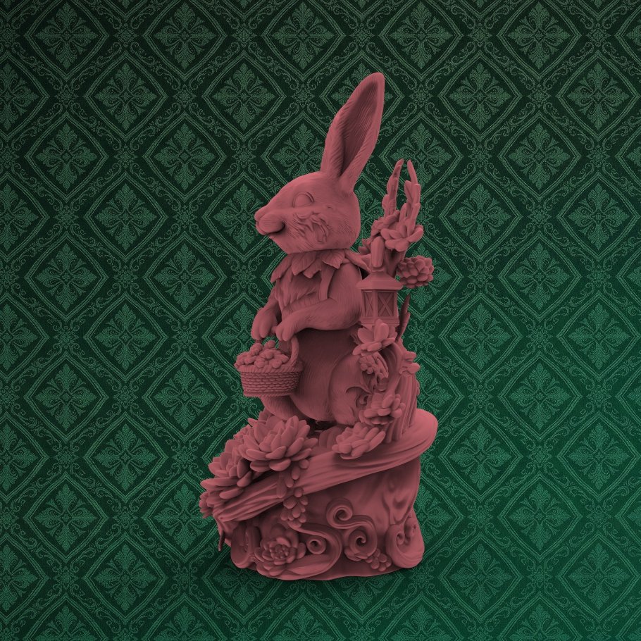 Garden Bunny Statue 5 keyshot8.496