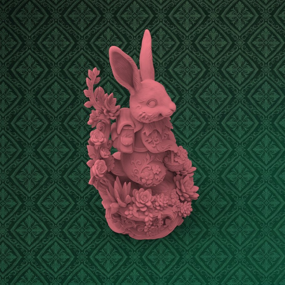 Garden Bunny Statue 7 keyshot8.498